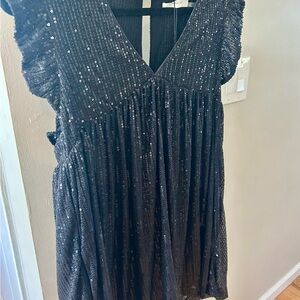 Black Sequin Dress